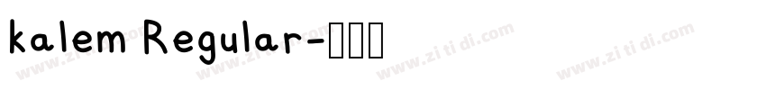 kalem Regular字体转换